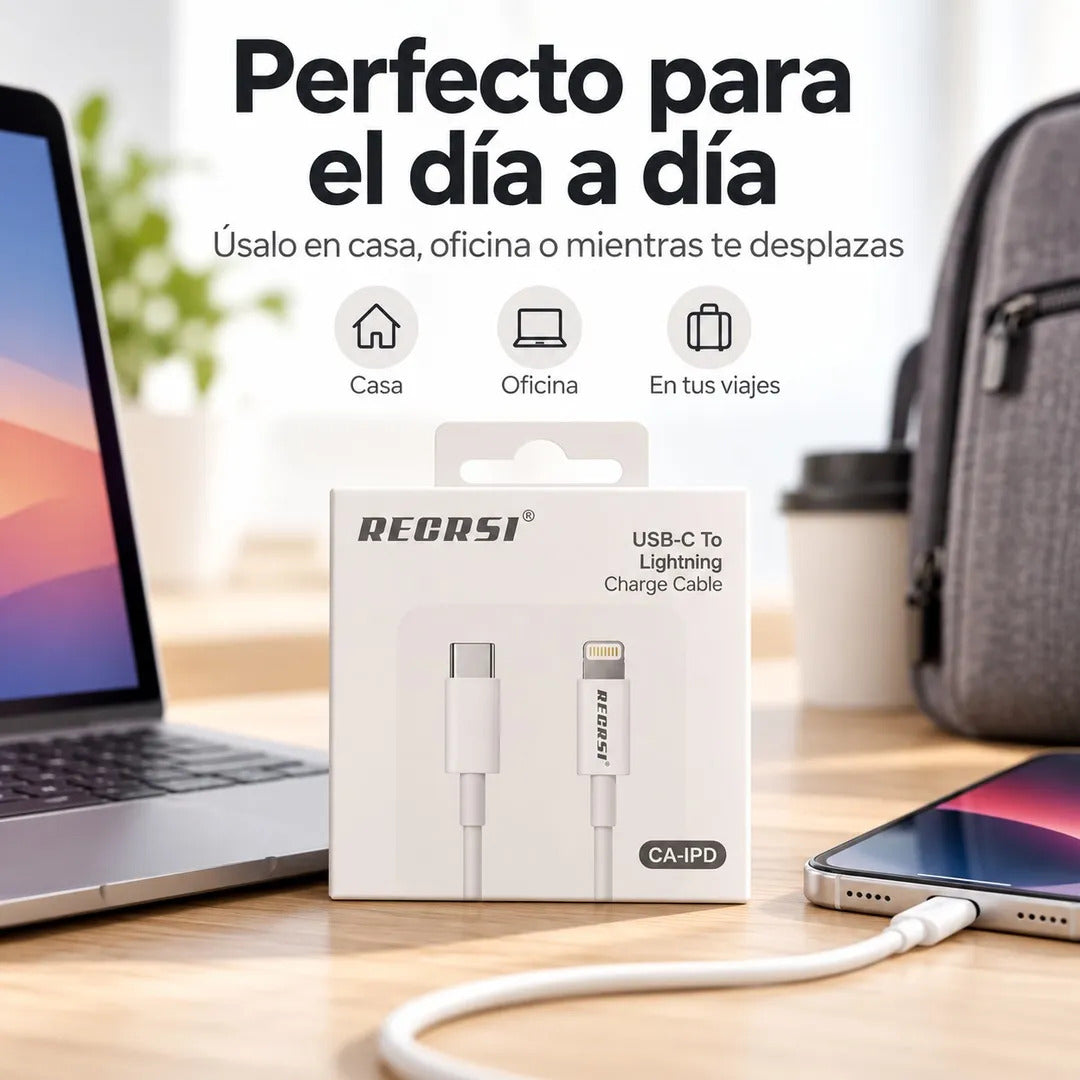 Cable de Carga Tipo C a Lightning Compatible con iPad CA-IPD - foto 6
