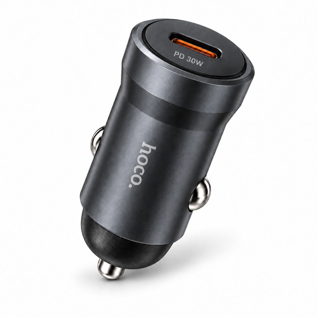 Cargador de auto Hoco Z62A 30W USB-C PD de aluminio