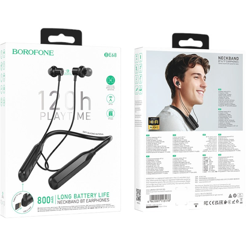 Audífonos Borofone BE68 Inalámbricos Bluetooth Banda Cuello