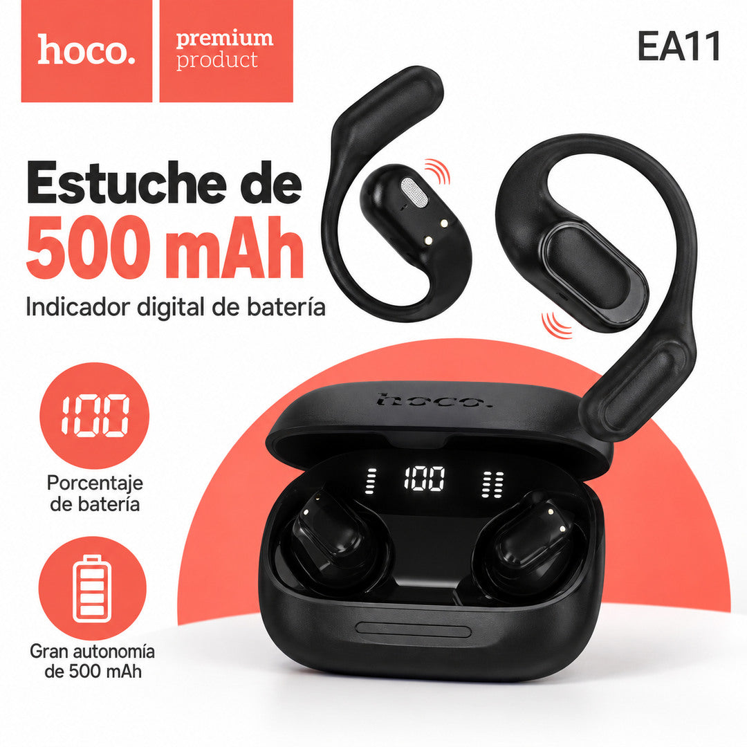 Estuche de carga Hoco EA11 de 500 mAh con indicador digital de batería