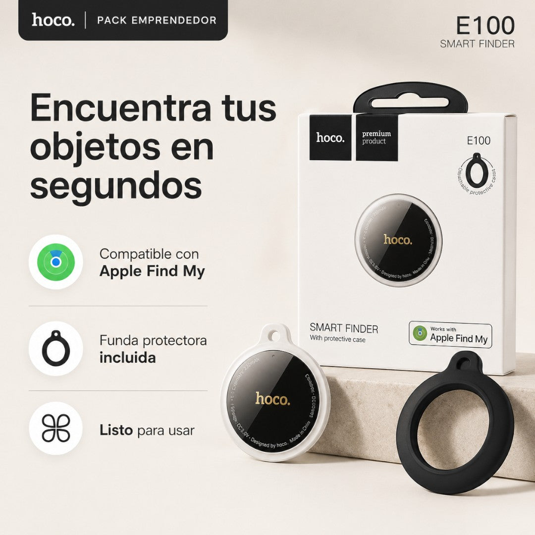 Localizador Hoco E100 Compatible con Apple Find My – Negro – foto 3