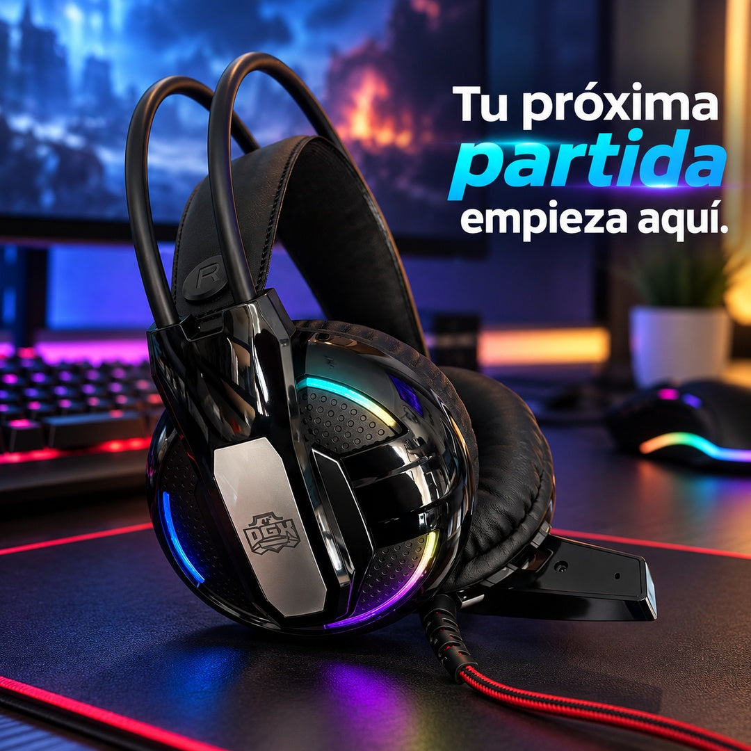 Audífonos Gamer DGX Executioner RGB con Micrófono y Adaptador – foto 9