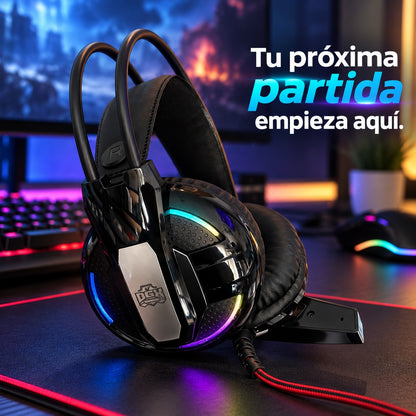 Audífonos Gamer DGX Executioner RGB con Micrófono y Adaptador – foto 9