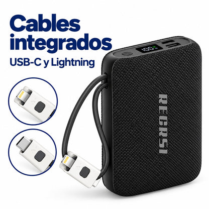 Power Bank Recrsi RE-PBG225 20.000 mAh 22,5W con Cables USB-C y Lightning – foto 5