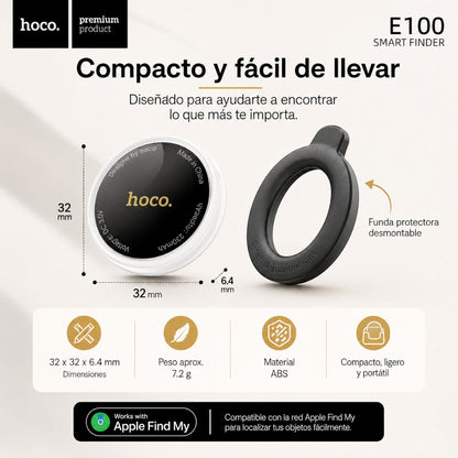Localizador Hoco E100 Compatible con Apple Find My – Negro – foto 7