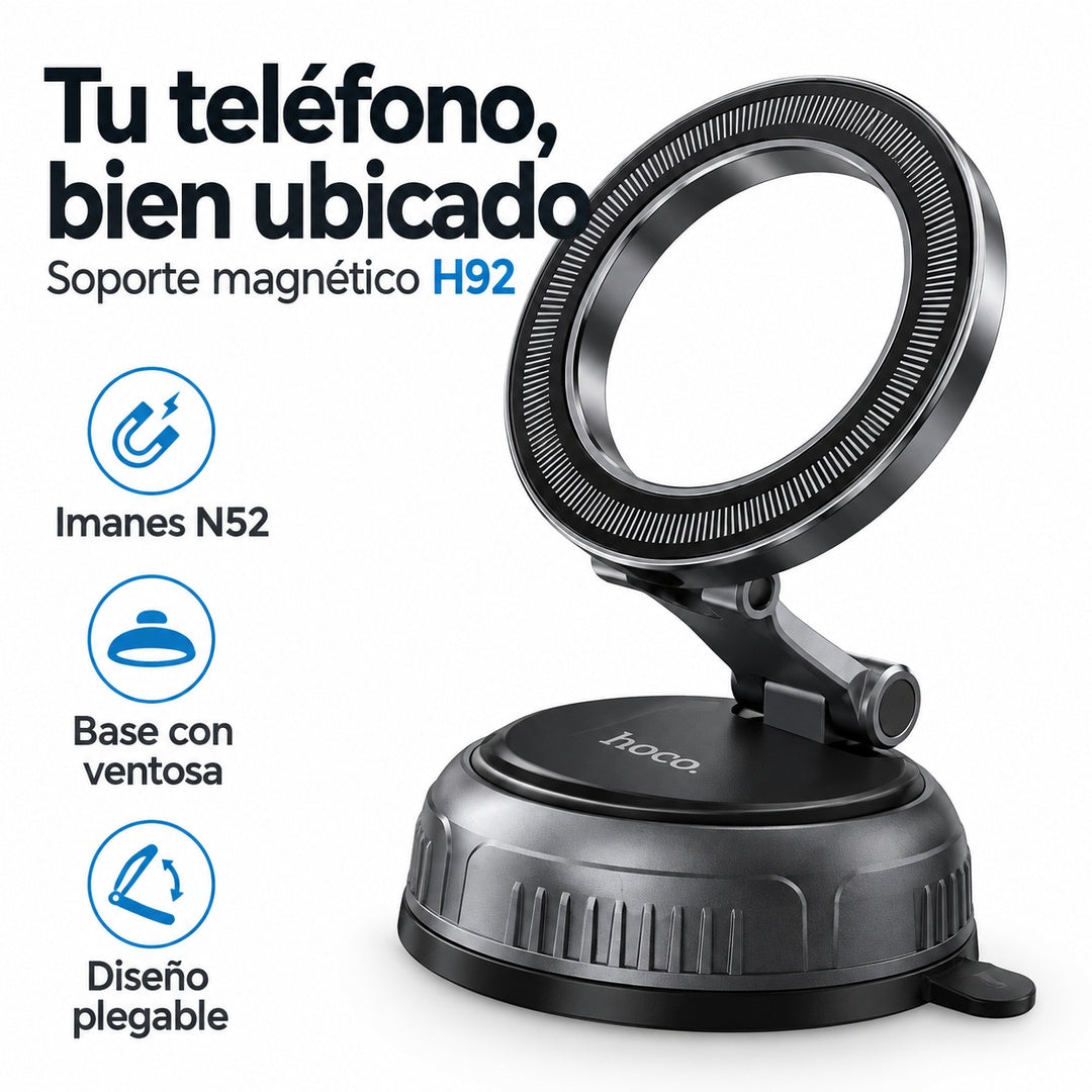 Kit Auto Hoco Z62A 30W + Cable X121 Lightning + Soporte Magnético H92