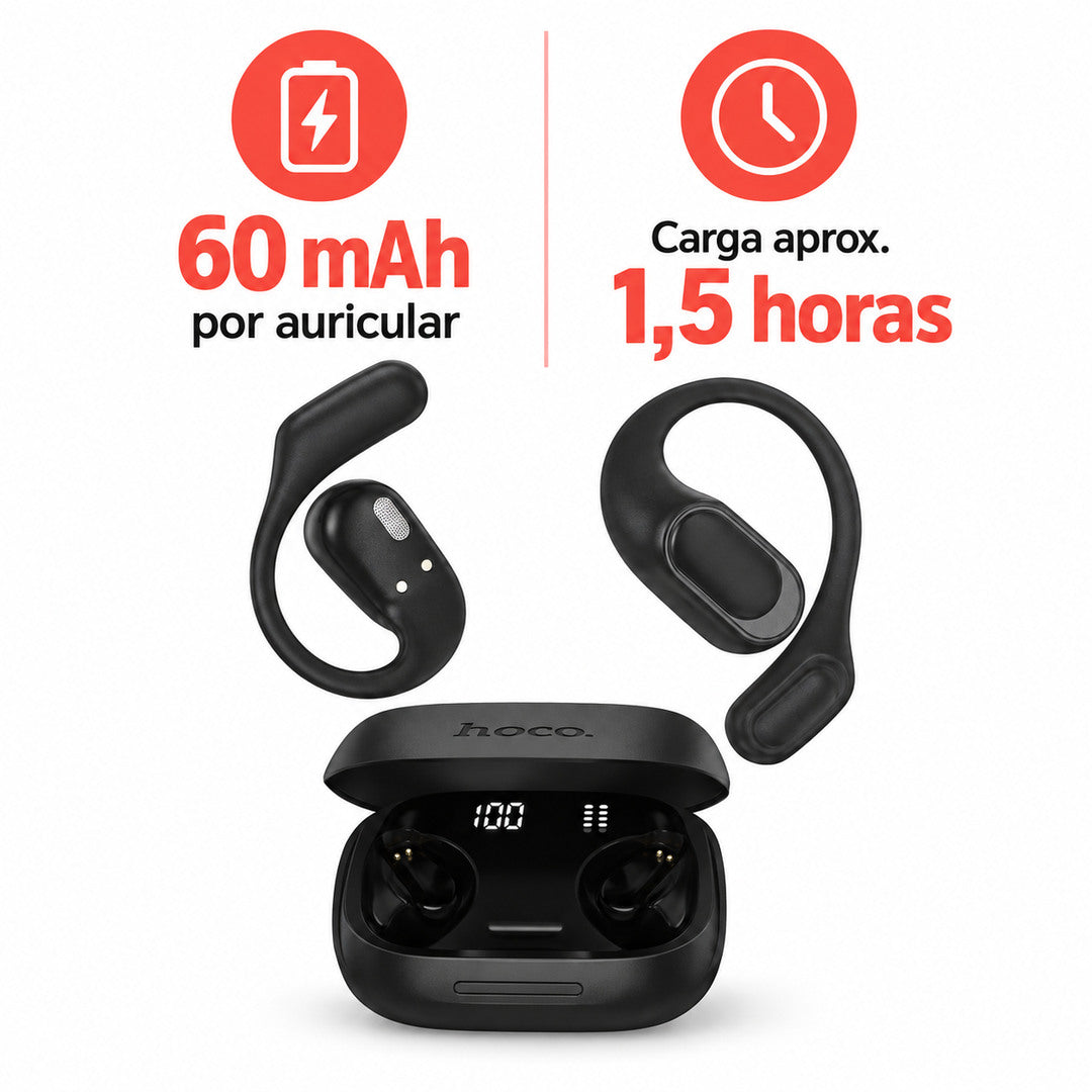 Hoco EA11 batería de 60 mAh por audífono, carga en 1,5 horas