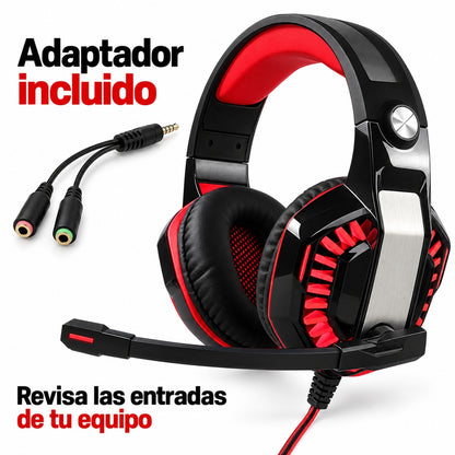 Audífonos Gamer DGX Savage con Micrófono, Negro y Rojo – foto 8