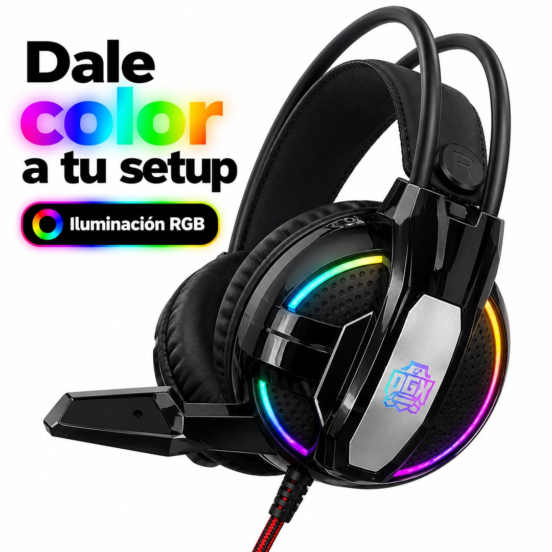Audífonos Gamer DGX Executioner RGB con Micrófono y Adaptador – foto 5
