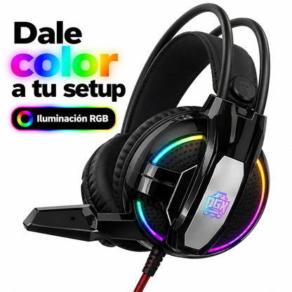 Audífonos Gamer DGX Executioner RGB con Micrófono y Adaptador – foto 5