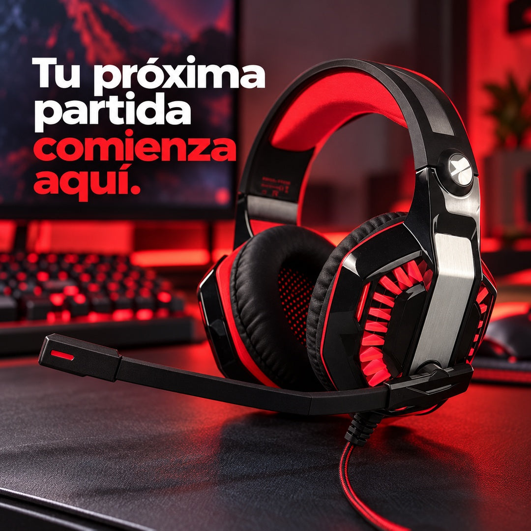 Audífonos Gamer DGX Savage con Micrófono, Negro y Rojo – foto 9