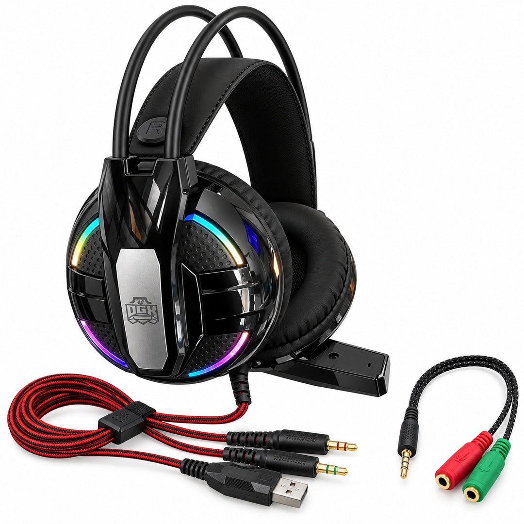 Audífonos Gamer DGX Executioner RGB con Micrófono y Adaptador – foto 2