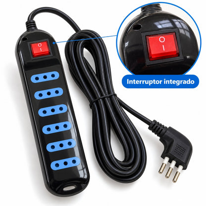 Extensión Philco XT-30 negra interruptor