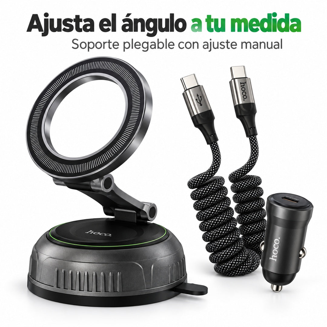 Kit Auto Hoco H92 con Soporte Magnético, Cargador Z62A 30W y Cable X121 USB-C