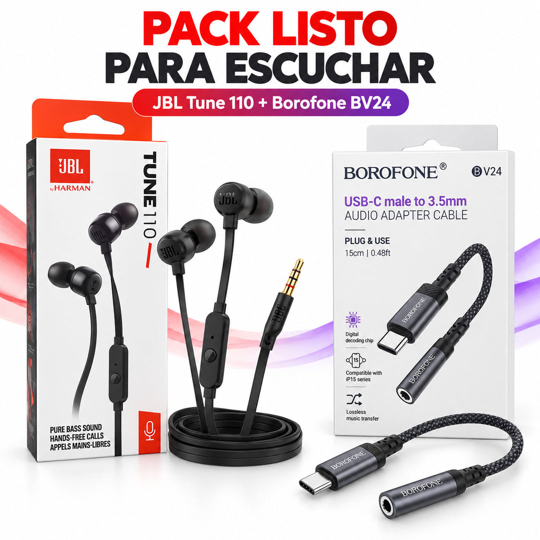 Audífonos JBL Tune 110 + Adaptador USB-C a Jack 3.5 mm – foto 10