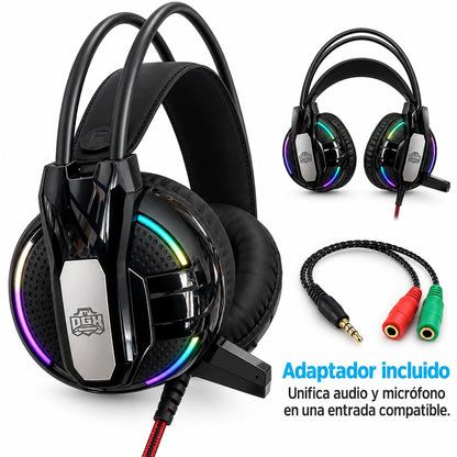 Audífonos Gamer DGX Executioner RGB con Micrófono y Adaptador – foto 8