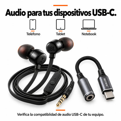 Audífonos JBL Tune 110 + Adaptador Recrsi RE-ZJ22 – foto 8