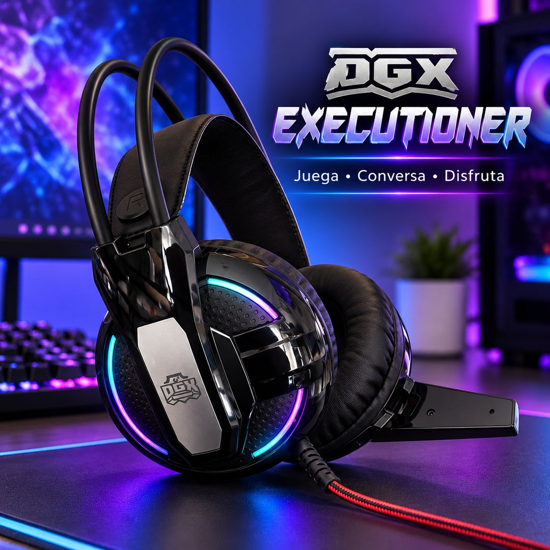 Audífonos Gamer DGX Executioner RGB con Micrófono y Adaptador – foto 10
