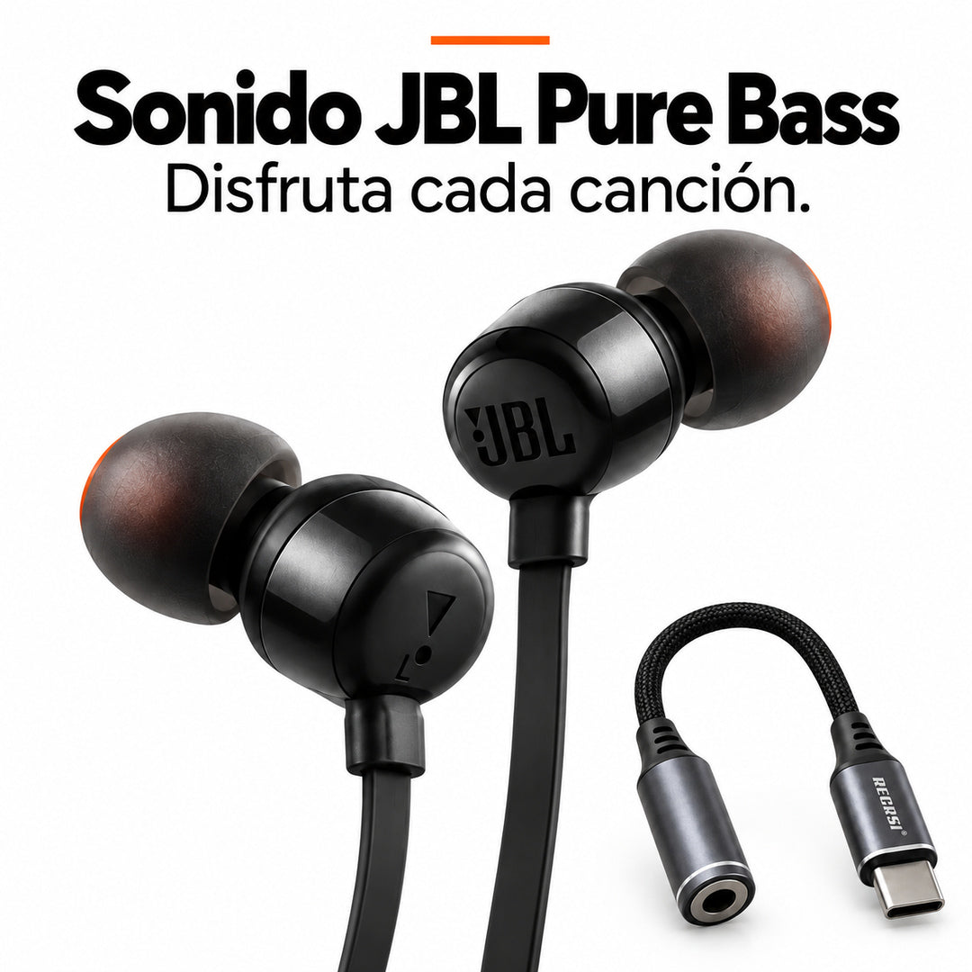 Audífonos JBL Tune 110 + Adaptador Recrsi RE-ZJ22 – foto 3