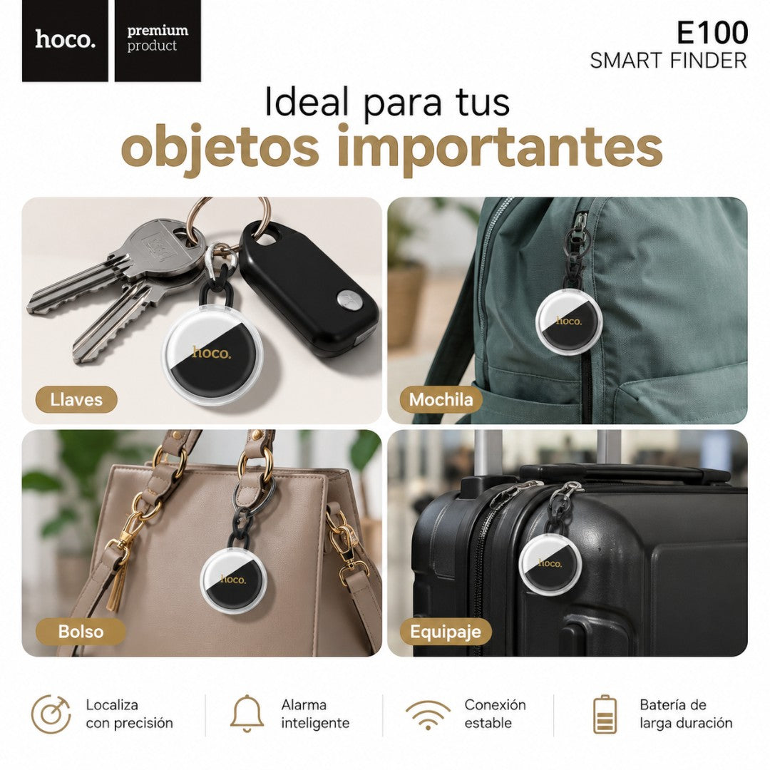 Localizador Hoco E100 Compatible con Apple Find My – Negro – foto 4