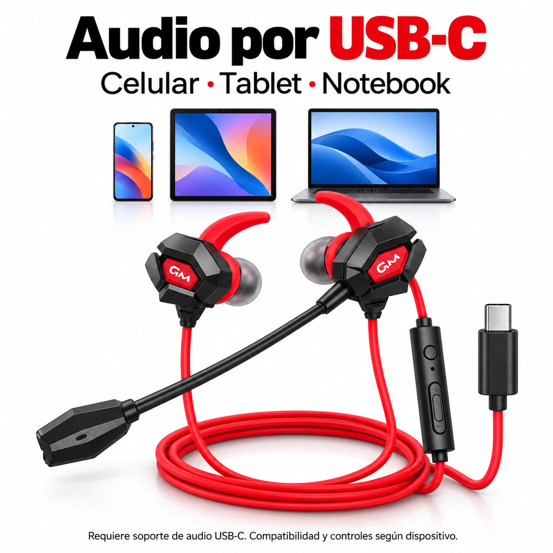 Audífonos gamer Moxom MX-EP110 USB-C - Compatibilidad