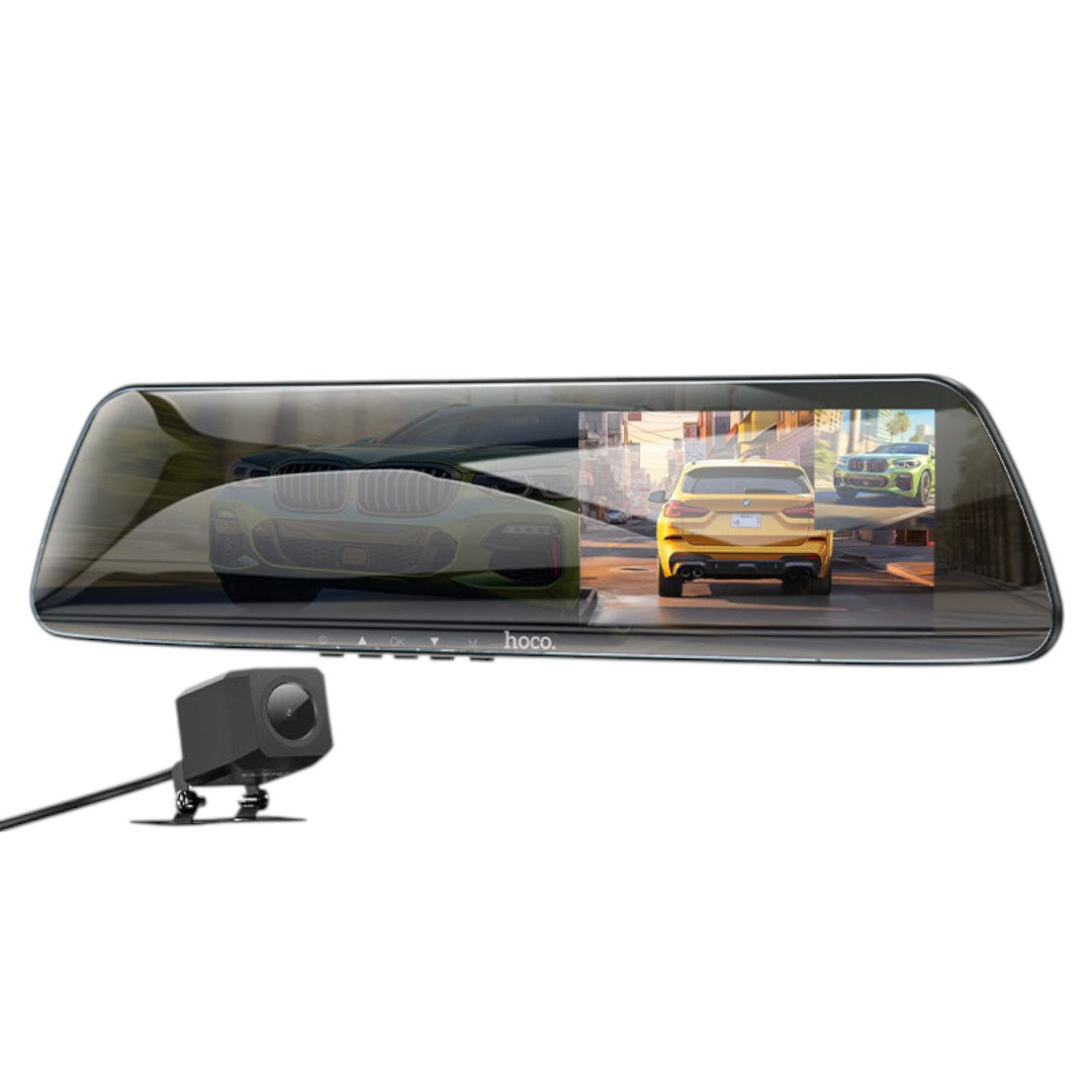 Cámara Auto Hoco DV4 Espejo IPS 1080p Visión Nocturna y Grabación