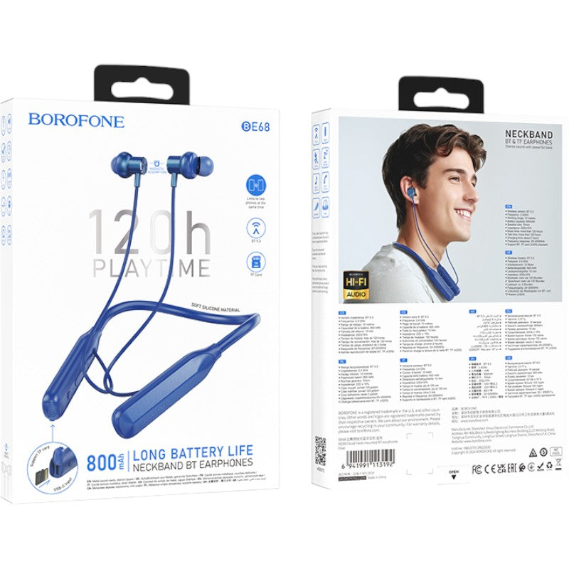 Borofone BE68 Audífonos Inalámbricos con Batería Duradera y Sonido HD