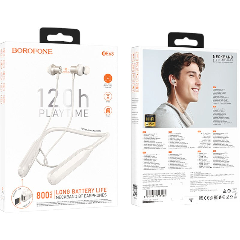 Borofone BE68 Auriculares Bluetooth Deportivos Batería Larga Duración